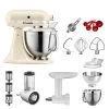 Aktion 😍 KitchenAid Küchenmaschine Artisan 5KSM185PS Starter Paket, Farbe:creme ✨