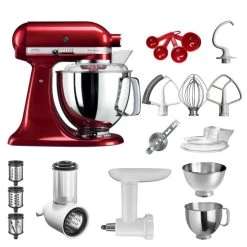 Bestes Angebot 🥰 KitchenAid Küchenmaschine Artisan 5KSM175PS Starter Paket, Farbe:liebesapfel Rot 🤩