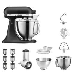Top 10 🌟 KitchenAid Küchenmaschine Artisan 5KSM185PS Veggie Paket S, Farbe:gusseisen Schwarz 😀