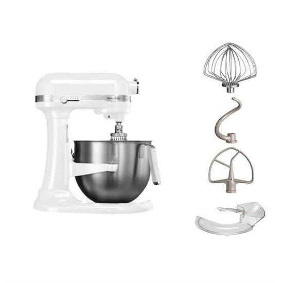 Billig 🔔 Kitchenaid Heavy Duty Mixer - 1,3 PS 6,9 Ltr Schüssel Weiß 🔥 5 Billig 🔔 Kitchenaid Heavy Duty Mixer - 1,3 PS 6,9 Ltr Schüssel Weiß 🔥 – Bild 3