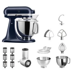 Aktion 🔔 KitchenAid Küchenmaschine Artisan 5KSM175PS Veggie Paket S, Farbe:tintenblau 🥰