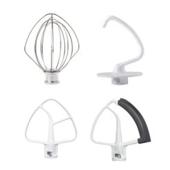 Aktion 🎉 Zubehör Set Knethaken, Schneebesen, Flachrührer Flexirührer Für, Kitchenaid Küchenmaschine Artisan Classic Ultra 5KSM90, 5KSM150, 5KSM45, K45SS, 5KSM125, 5KSM175, 5KSM156 👍