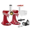 Bester Verkauf ✨ KitchenAid 5KSM2FPPC Zubehör Set Bundle Für Küchenmaschinen, Fleischwolf, Pürieraufsatz, Gemüseschneider (5KSMFVSFGA + 5KSMVSA) 🔥