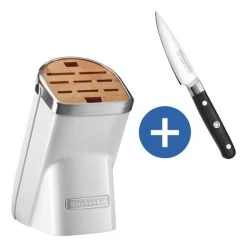 Brandneu ⭐ KitchenAid Messerblock KKFMA01FP Frosted Pearl 🎁